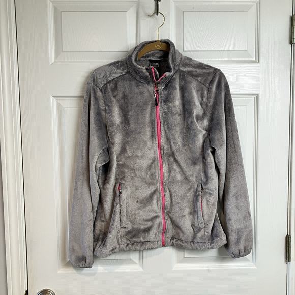 The North Face Summit Series Full Zip Up Gray/Pink Fleece Jacket Woman's Size S - Picture 1 of 12
